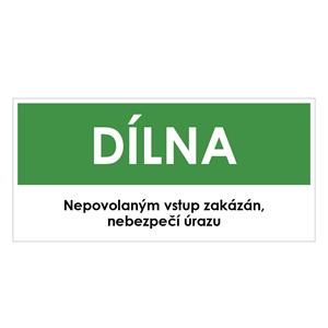 DÍLNA, zelená, plast 1 mm 190x90 mm