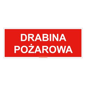 Drabina pożarowa - znak, naklejka 210x80 mm