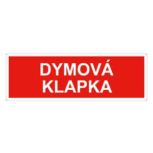 Dymová klapka - bezpečnostná tabuľka s dierkami, plast 2 mm 150x50 mm