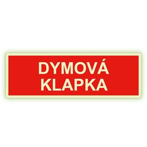 Dymová klapka - fotoluminiscenčná tabuľka, plast 2 mm 150x50 mm