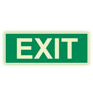 EXIT - fotoluminescencyjny znak, płyta PVC 2 mm 300x120 mm