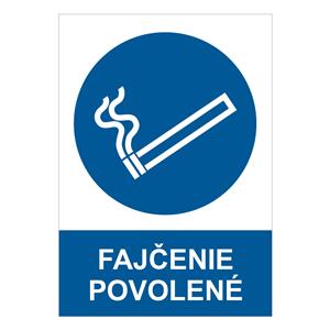 Fajčenie povolené,plast 2mm,210x297mm