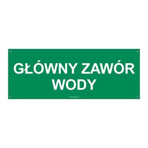 GŁÓWNY ZAWÓR WODY, płyta PVC 2 mm z dziurkami, 210x80 mm