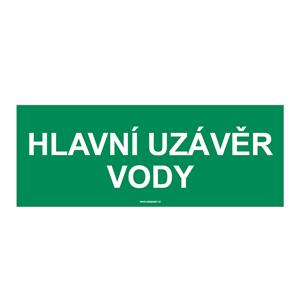 HLAVNÍ UZÁVĚR VODY, plast 2 mm, 210x80 mm