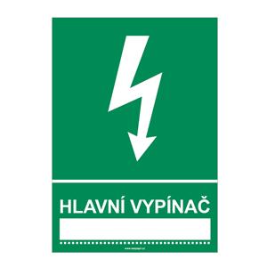 HLAVNÍ VYPÍNAČ ……………….., plast 2 mm, A5