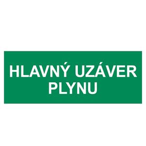 Hlavný uzáver plynu, samolepka 210x80mm