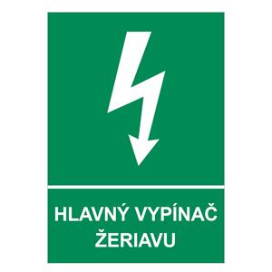 Hlavný vypínač žeriavu, plast 1mm 148x210mm