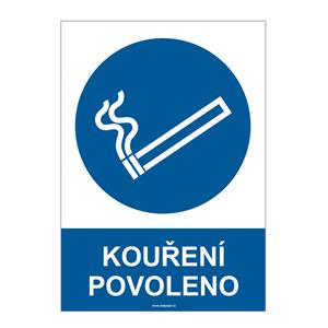 KOUŘENÍ POVOLENO, Samolepka A5