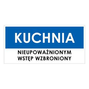 KUCHNIA, niebieski - płyta PVC 2 mm 190x90 mm