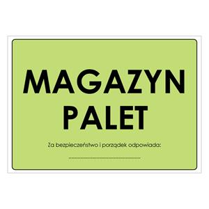 MAGAZYN PALET, naklejka 297x210 mm