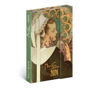 Magnetic weekly diary 2024 B6 Alphonse Mucha