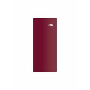 Monthly pocket diary 2022 - Torino - bordeaux red