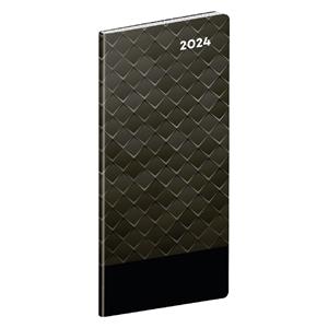 Monthly pocket Diary 2024 Black Metal SK