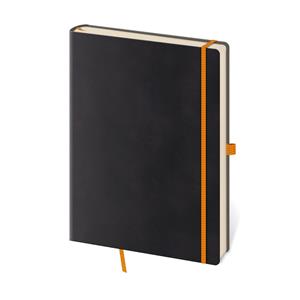 Note Flexies A5 Lined - Black/orange