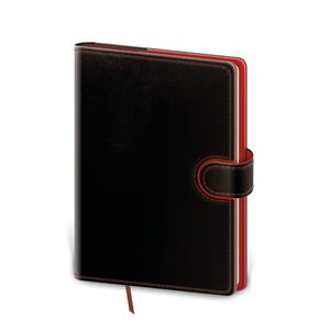 Note Flip A5 Dotted - black/red