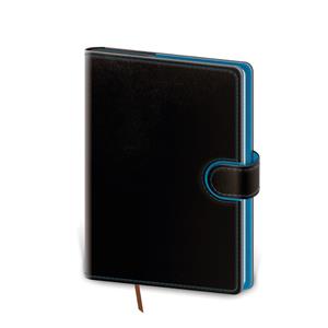 Note Flip A5 Lined - black/blue