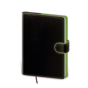 Note Flip A5 Lined - black/green