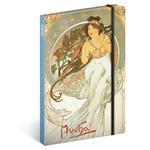 Note lined A5 - Alphonse Mucha - Music