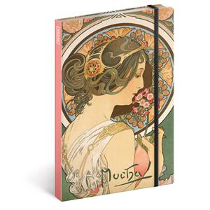 Note lined A5 - Alphonse Mucha - Primrose