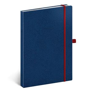 Note lined A5 - Vivella Classic - blue/red