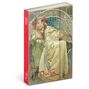 Note lined B6 Magnetic - Alphonse Mucha - Princess