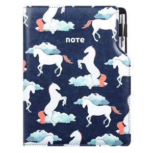 Notes DESIGN A5 dotted - blue - horses