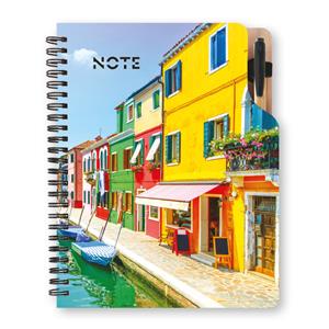 Notes GEP WOOD Venice A5 wooden birch - lined twin wire