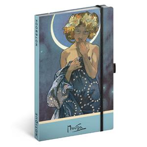 Notes - notebook Alfons Mucha – Luna - dotted