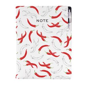 Notizbuch DESIGN A4 kariert - Chilli