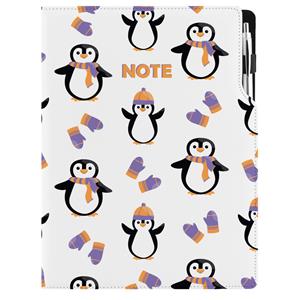 Notizbuch DESIGN A4 kariert - Pinguin