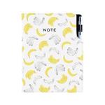 Notizbuch DESIGN A5 kariert - Banane