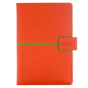 Notizbuch MAGNETIC A5 kariert - orange/grün