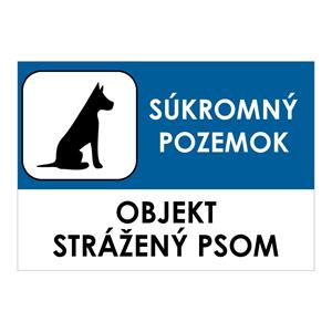 Objekt strážený psom,plast 1mm,210x148mm