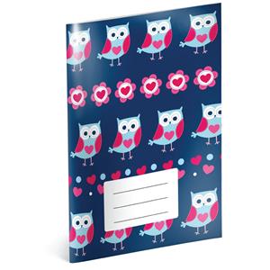 Owls - A5 school book, unlined