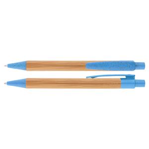 Panda bamboo ballpoint pen - blue