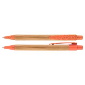 Panda bamboo ballpoint pen - orange