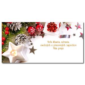 PF 2022 - Card with wishes - Needles with white star