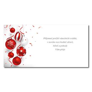 PF 2022 - Card with wishes - Red ornaments