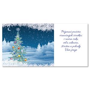 PF - Card with wishes - Christmas tree