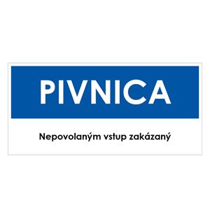 Pivnica, modrá, plast 1mm, 190x90mm