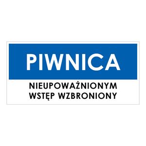 PIWNICA, niebieski - płyta PVC 2 mm 190x90 mm