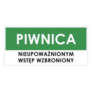 PIWNICA, zielony - płyta PVC 1 mm 190x90 mm