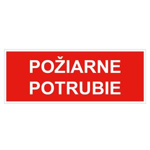 Požiarne potrubie - bezpečnostná tabuľka, samolepka 210x80 mm