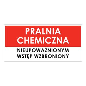 PRALNIA CHEMICZNA, płyta PVC 2 mm, 190x90 mm