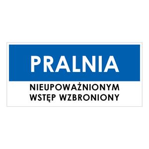 PRALNIA, niebieski - płyta PVC 2 mm 190x90 mm