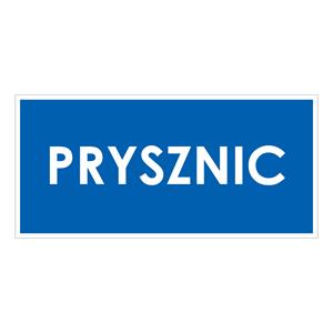 PRYSZNIC, niebieski - płyta PVC 1 mm 190x90 mm