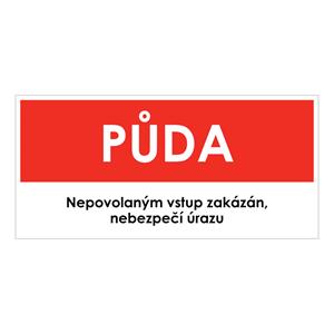 PŮDA, červená, plast 2 mm 190x90 mm