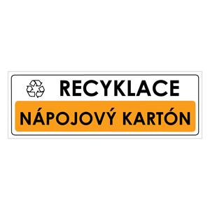 RECYKLACE - NÁPOJOVÝ KARTON, plast 1 mm 290x100 mm