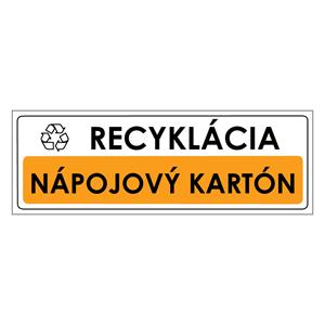 Recyklácia-Nápojový kartón,plast 1mm,290x100mm