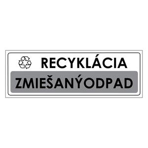 Recyklácia-Zmiešaný odpad,plast 2mm,290x100mm